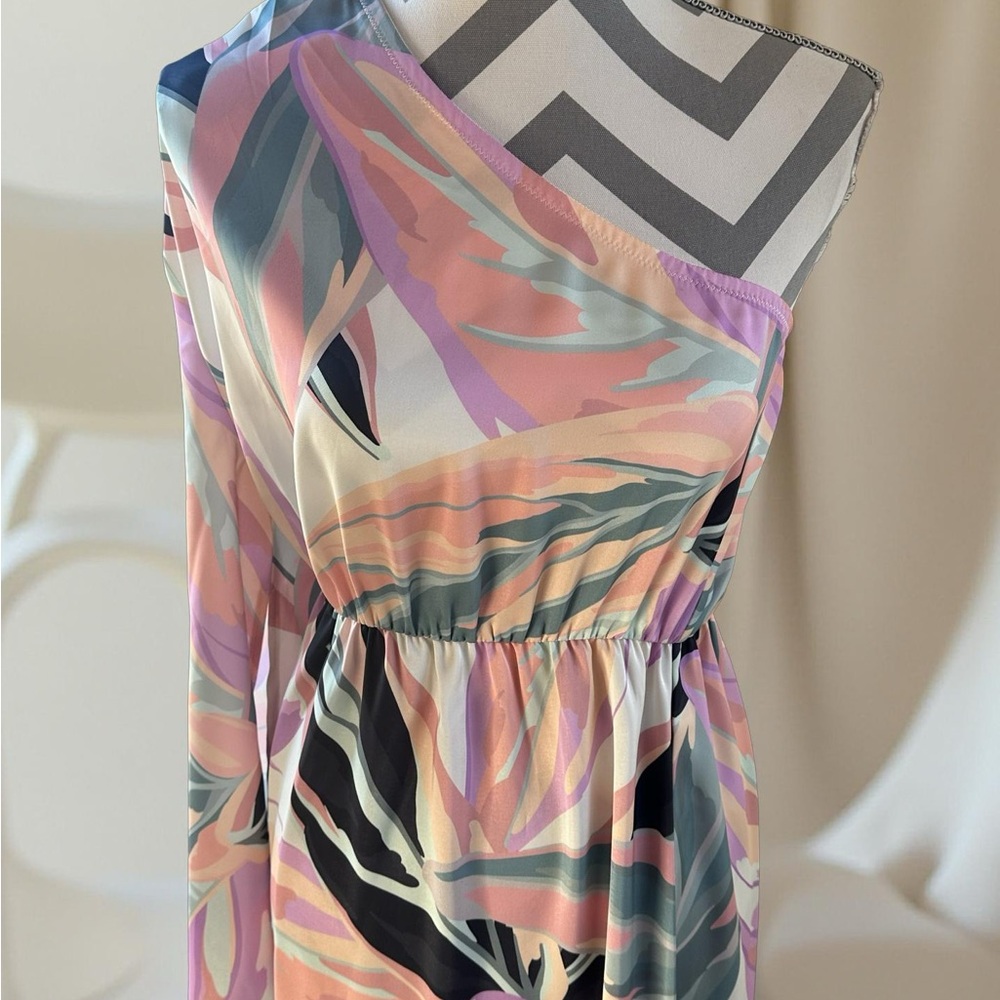 🆕 NWT Label Rail X women's one-shoulder maxi Dress SZ 6 = Small